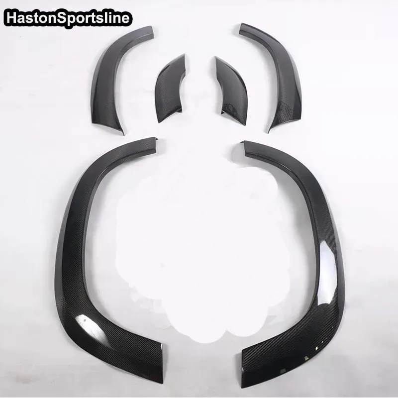 6 шт./компл. автомобильные передние крылья из настоящего углеродного волокна