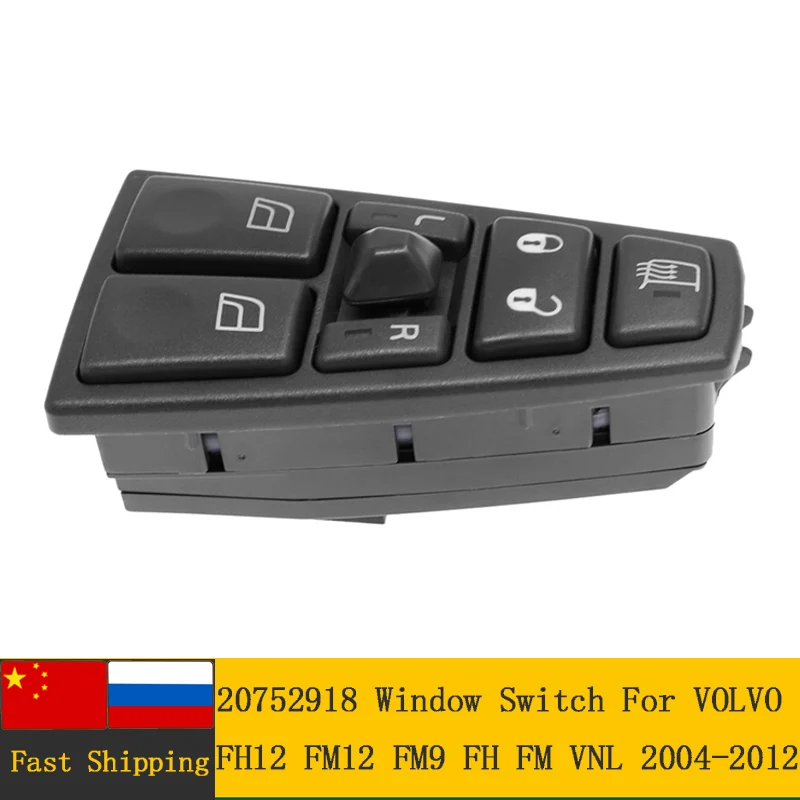 

20752918 20953592 Electric Window Switch For VOLVO FH12 FM12 FM9 FH FM VNL 20455317 20452017 21354601 21277587 20568857 21543897