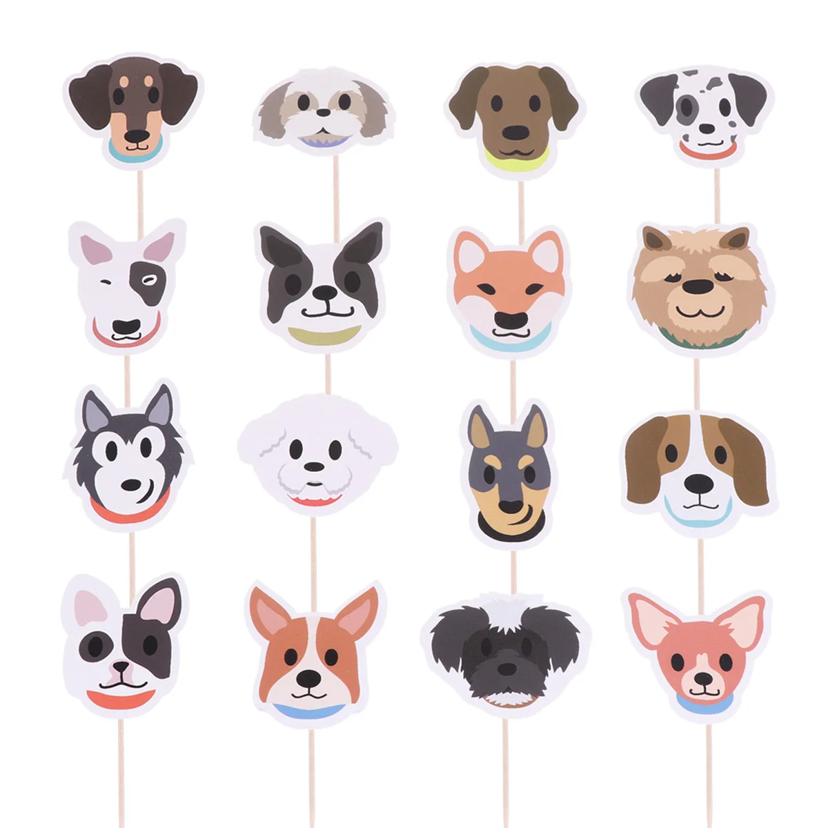 

32pcs Pet Dog Series Shape Cake Decoration Cartoon Birthday Party Dessert Table Decoration