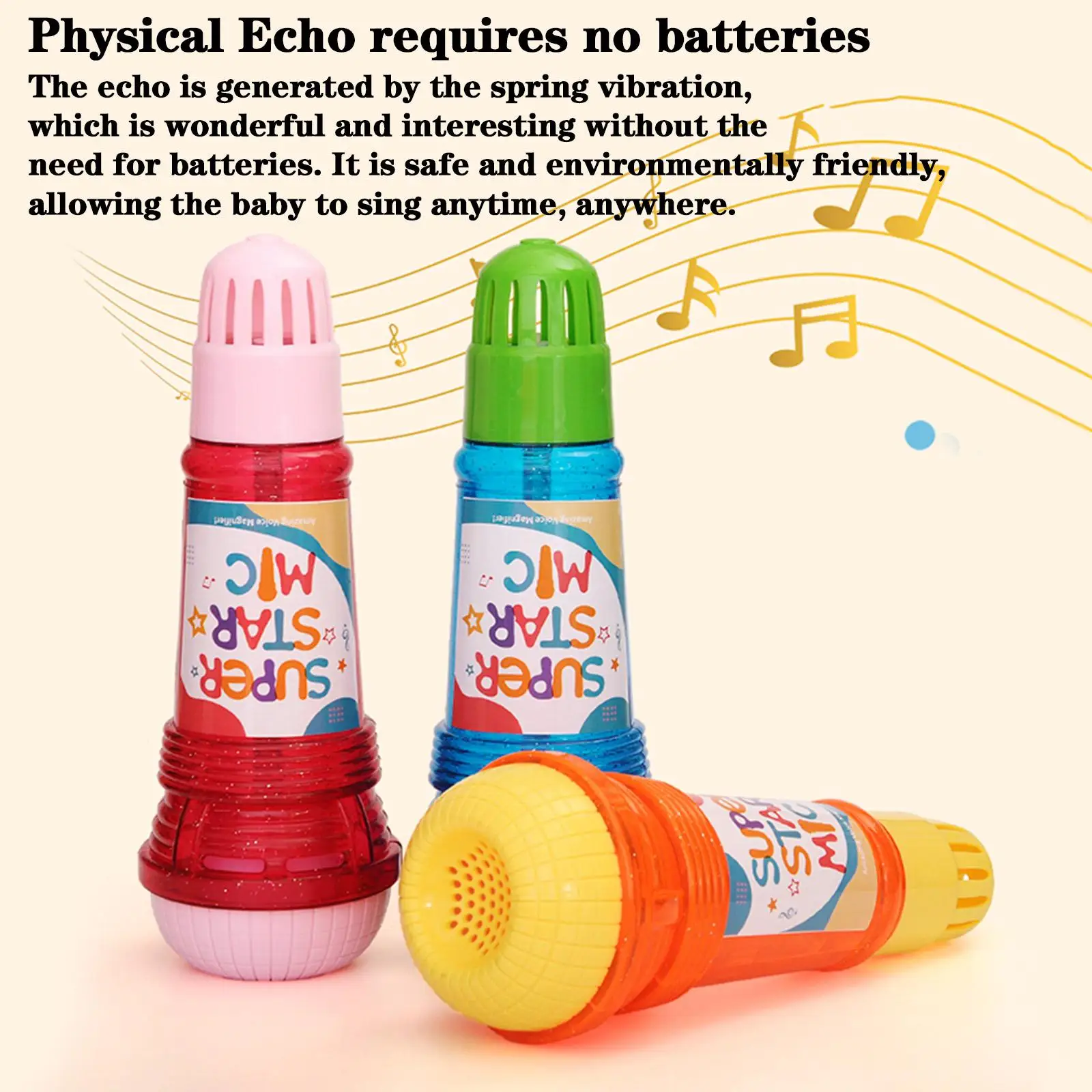 3Color Large Echo Microphone Mic Voice Changer Toy Birthday Present Kids Party Song Learning Toys For Children Microphone Toy images - 6