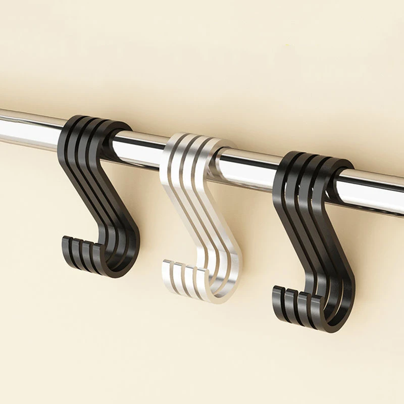 

Aluminum Alloy S-Shape Hooks 8 Pcs Kitchen Hook Railing Hanger Hook Holder Hook for Hanging Clothes Handbag