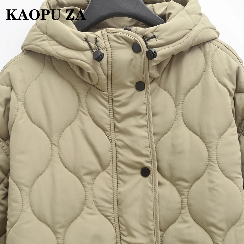 KaOPU ZA 2024 осеннее женское винтажное пальто стеганая куртка классическая женская