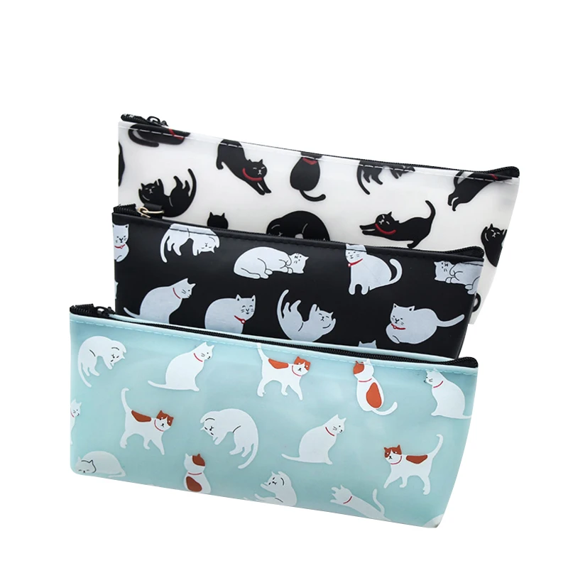 

1pcs/lot Cat Stereo Silicone Stationery Pencil Box Bag School Pencil Case School Supplies Stationery
