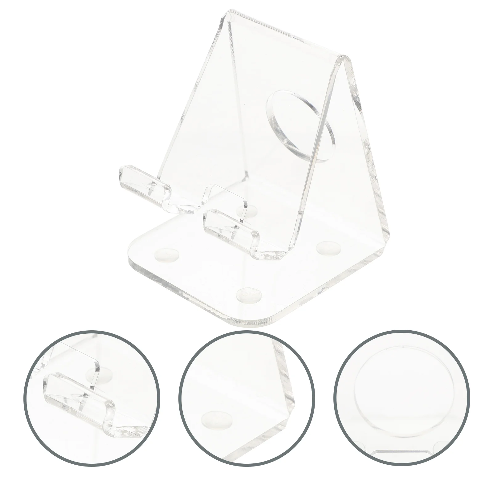 

Standholder Display Acrylic Mobile Rackdesk Table Cellphone Stands Transparent Charging Home Desktop Clear Storagenotebooks Lazy