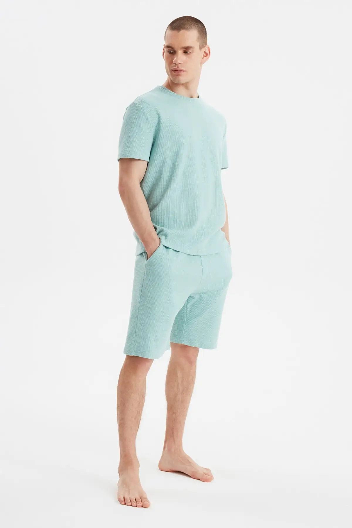 

Trendyol Waffle Knit Pajamas set THMSS21PT0962