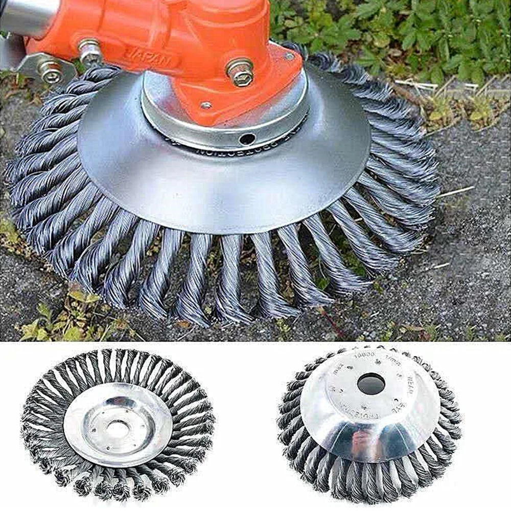 

Garden Steel Wire Grass Trimmer Head Rounded Edge Weed Trimmer Eater Head Removal Grass Weed Brush Tray Plate for Lawn Mower