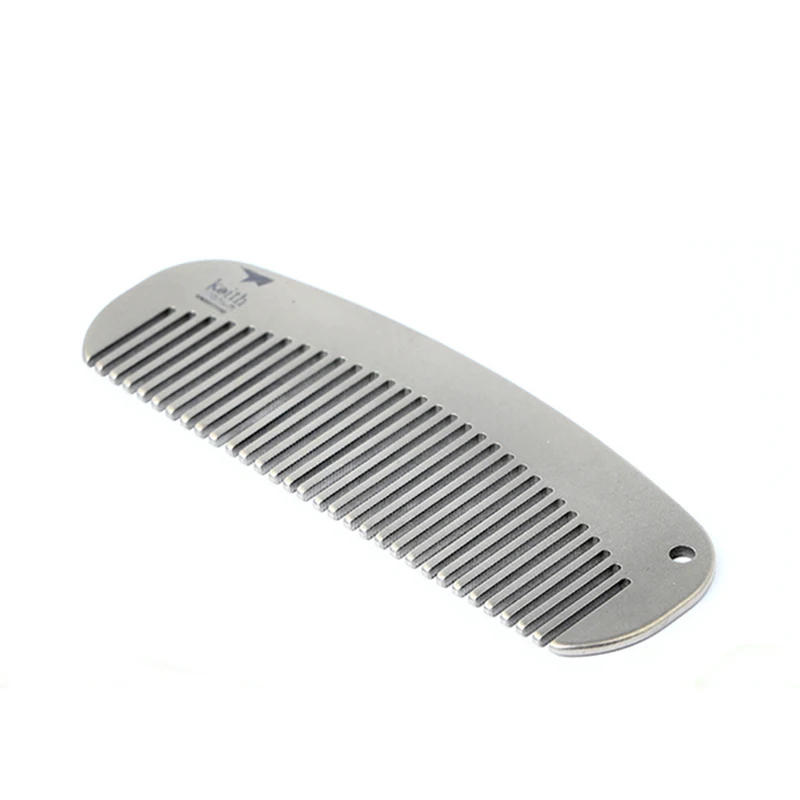 

Healthy Titanium Comb Close Teeth Detangling Beard Anti-static Comb Head Massage Hairbrush Hair Care Tools For Camping Travel