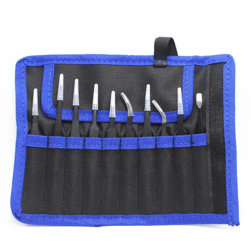 

Пинцет прецизионный изогнутый прямой ремонтный инструмент для рукоделия обслуживание пайка Антистатический ESD промышленный Пинцет из нержавеющей стали