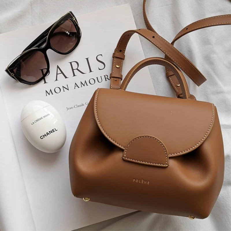 

NEW Luxury Designer Leather Women's Bag Cowhide Shoulder 2023 Fashion Women's Bag Brand Ladies Handbag Leather Soft Bag