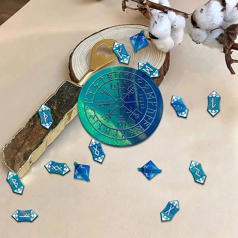 3 комплекта форма для гадания подставки рун набора подноса кубиков DND