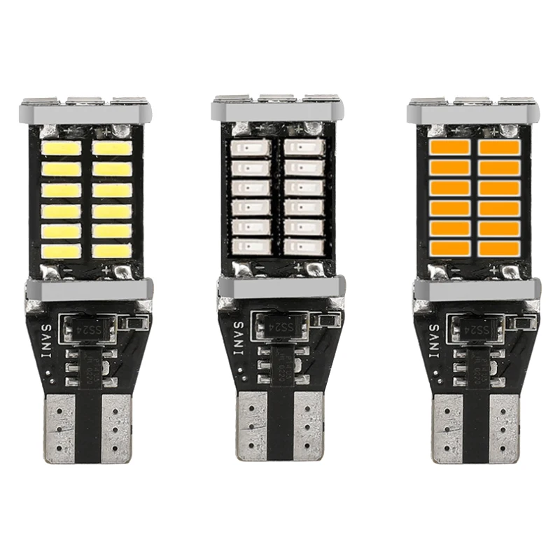 

100X T15 W16W LED Bulb T10 W5W 4014 LED 30SMD Lights Canbus No Error High Power White DC 12V Reverse Back Parking Lamps