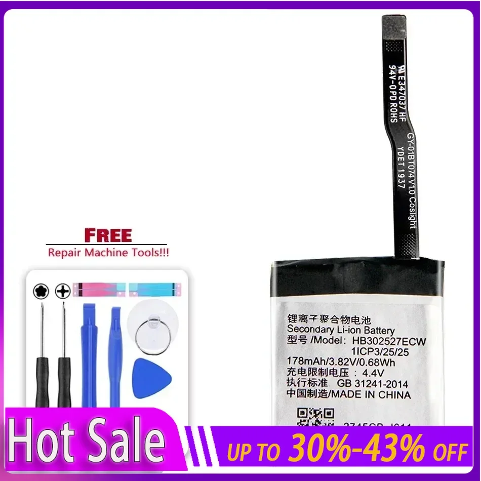 Мобильный телефон батарея HB302527ECW 178 мАч для Huawei Honor Magic GT Watch портативные батареи