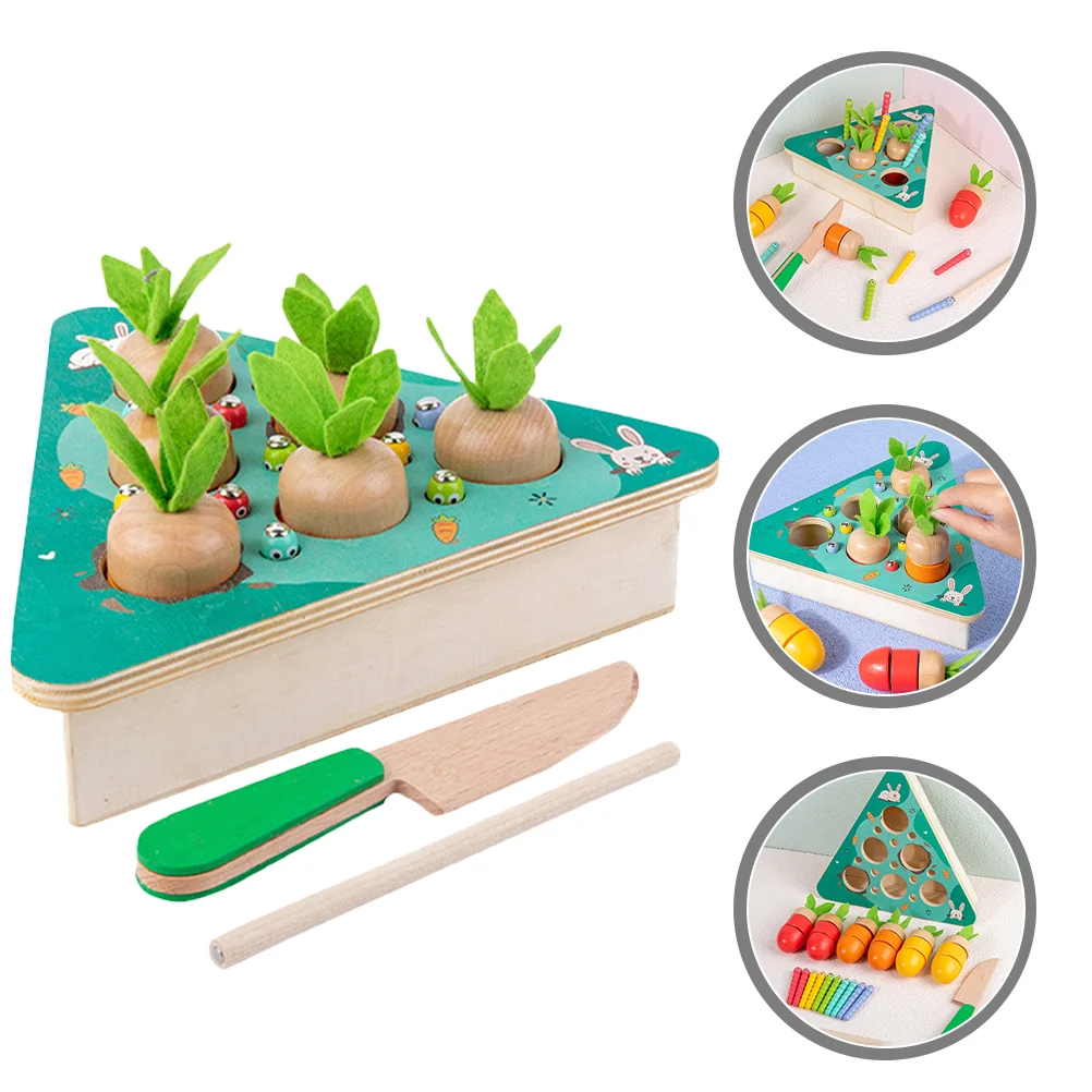 

Carrotwooden Educational Matching Game Cutting Sorting Montessori Early Puzzle Harvest Kids Shape Vegetable Baby Catching