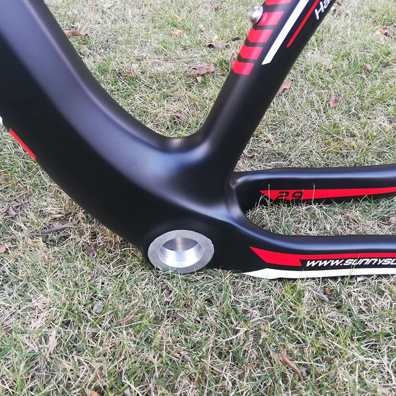 Рама велосипеда Naturefly рама карбоновая для горного MTB 29er E-Thru 142 мм красный черный