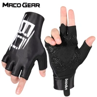 cycling half finger glove anti slip breathable lycra fabric bicycle mitten mtb road bike sports fitness workout racing men women