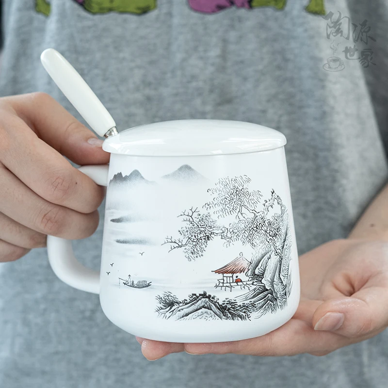 

Travel Custom Mugs Coffee Cups Ceramic Temperature Reusable Cup Chinese Style Regalos Personalizados Fashion Tea Cup BD50MS