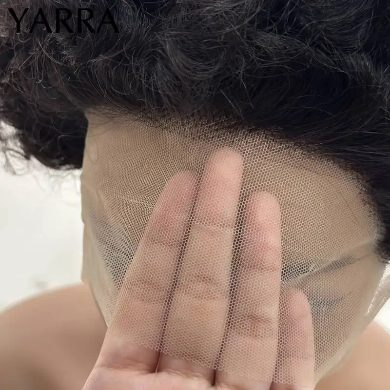 Афро кудрявые вьющиеся человеческие волосы короткие парики вырезанные челкой 13x1