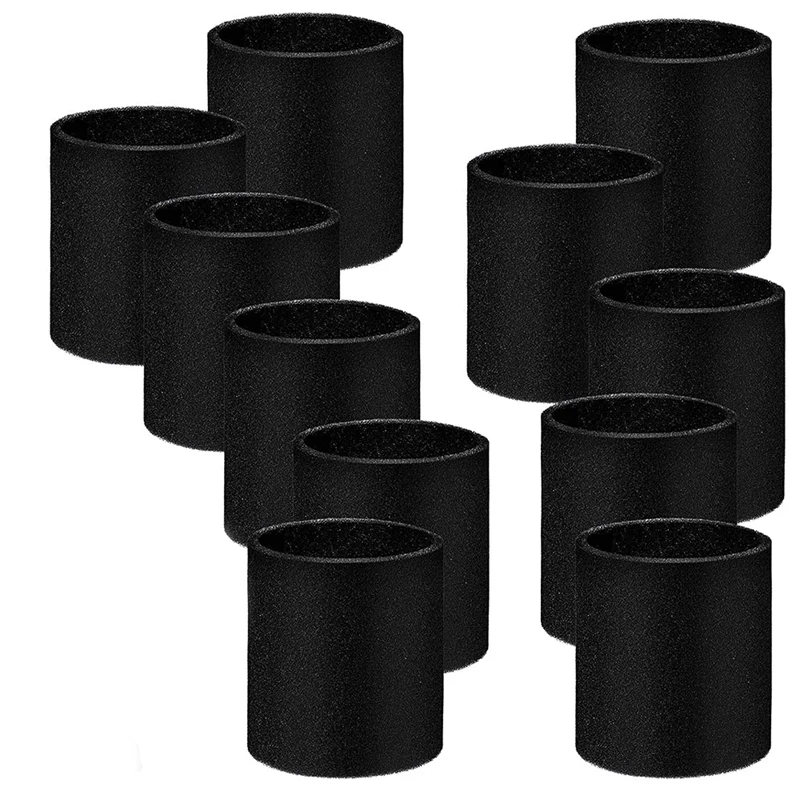 

12 Packs 90585 Foam Sleeve Filter Replacements Reusable Washable Foam Filter For Shop Vac Wet Dry Vacuum Cleaners