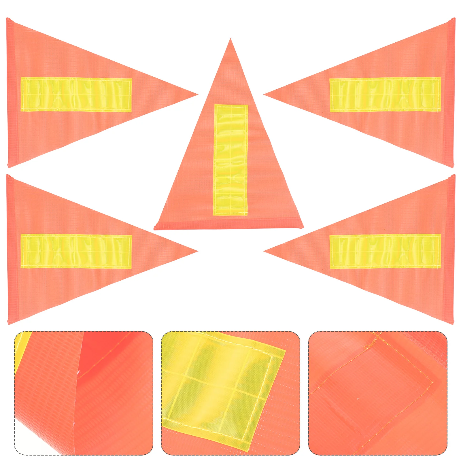

Flag Bike Safety Cycling Kids Pennant Flags Trailer Orange Reflective Warning Accessory Pole Triangle Fiberglass Kid Children