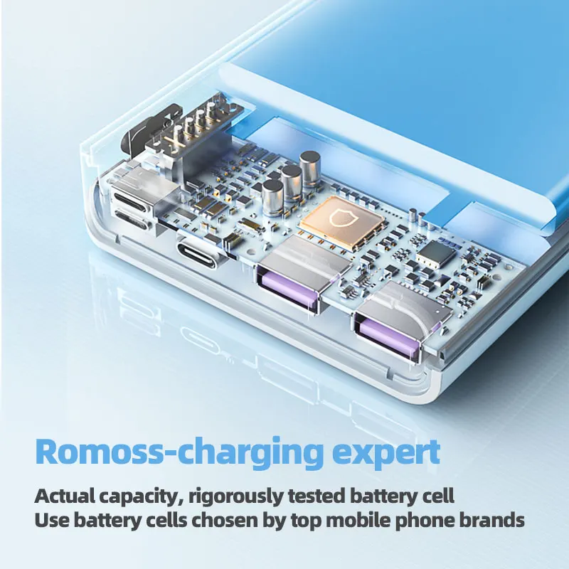 ROMOSS Mini Power Bank 10000 мАч внешний аккумулятор портативное зарядное устройство 10000mAh