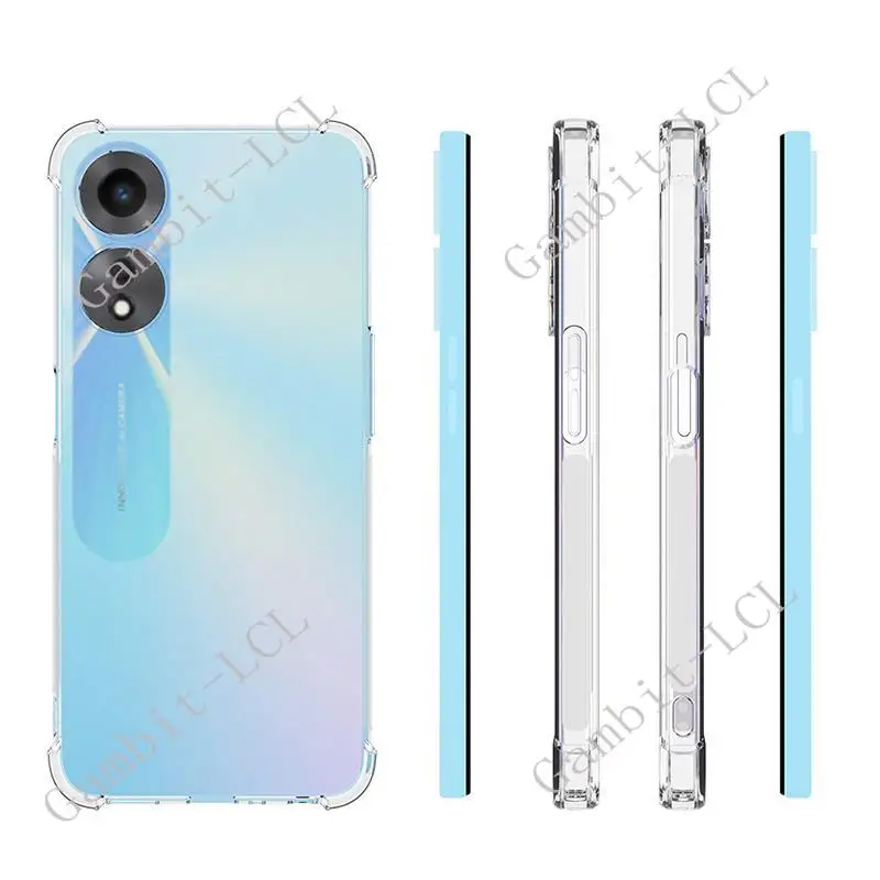 Для OPPO A58 A38 A18 A98 F23 A78 5G 4G Find X6 A2 Pro A17 K11x K11 силиконовая защитная задняя крышка для