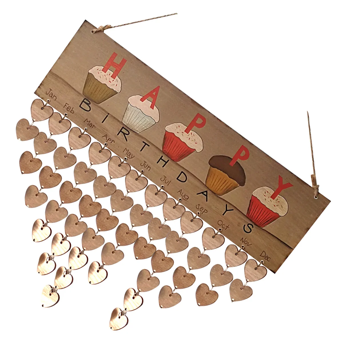 Календарь на день рождения украшение деревянная подвесная рабочая доска