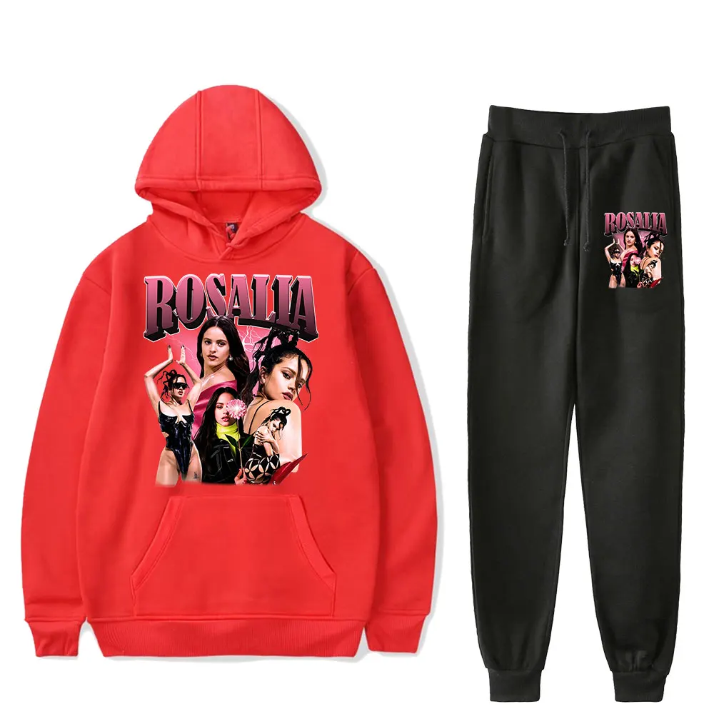 Roshola Motomami Merch Rosalia Винтаж 90-х годов Толстовки с капюшоном для мужчин и женщин Брюки