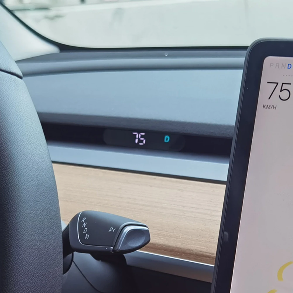 

HUD Head-Up Display For Tesla Model 3 Mode Y Electronic Speedometer Signal Gear 12V Smart HUD LCD Screen Waterproof Accessories