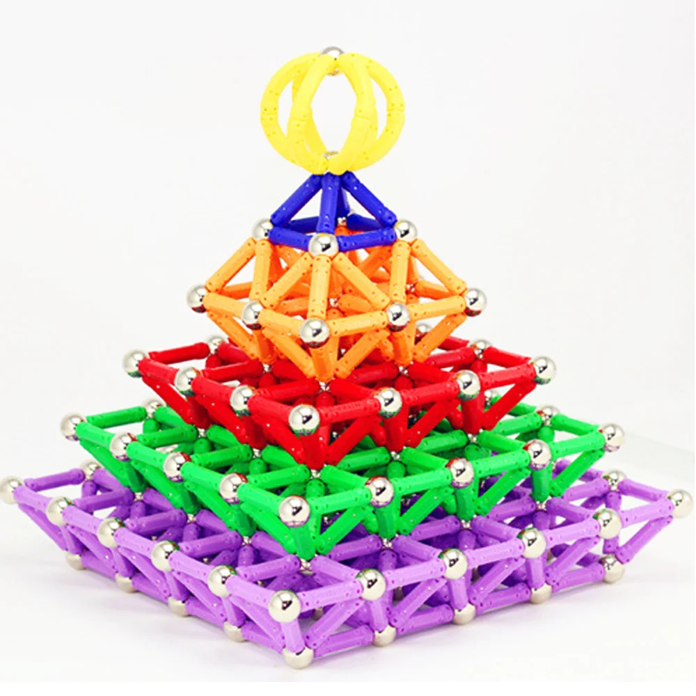 

New Magnetic Building Blocks Magnetic Constructor Toys Magnet Sticks & Steel Balls Educational Toys for Children Gifts