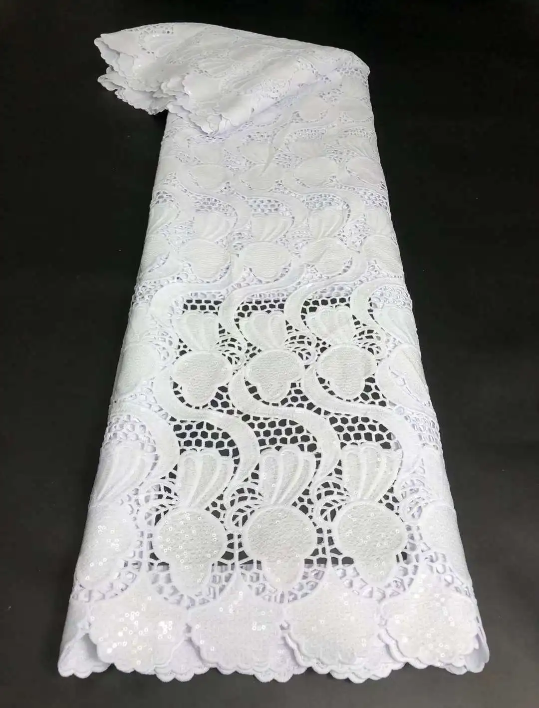 

African lace fabric 2022 high quality Guipure lace fabric Latest French Cord lace fabric with Stones for Wedding 5 Yards R1-33