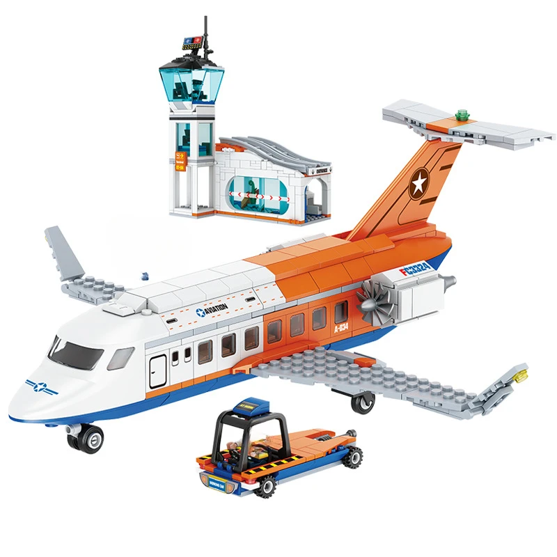 697 шт. серия Forange City самолет пассажирский терминал в аэропорту детские игрушки для
