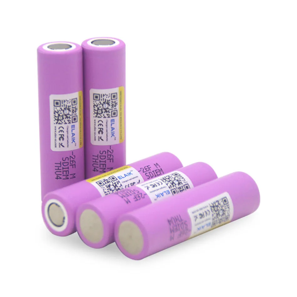 

18650 Battery 3.7V 2600mAh rechargeable lithium-ion Battery for DIY Flashlight Portable Microphone Battery 26F- flat head