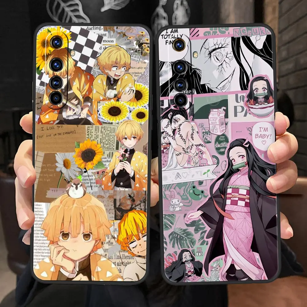 

Kimetsu no Yaiba Anime Demon Slayer For Realme GT Neo 2 3 Phone Case For Realme 9 8 7 6 GT2 Pro 9i 8i C21 C3 C11 C25 C35 Cover