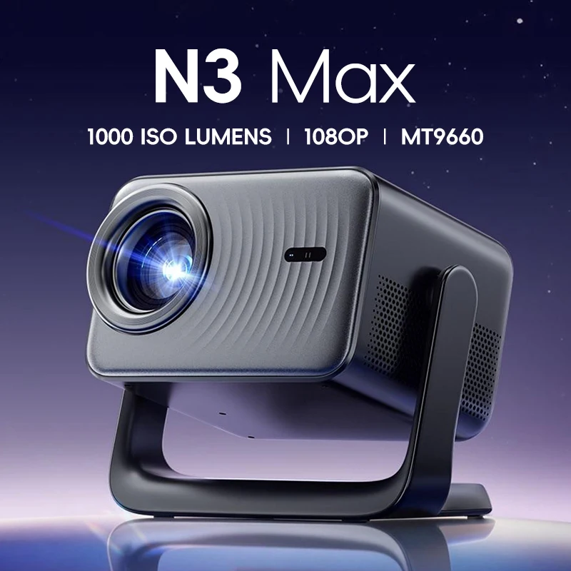 Фото Проектор Dangbei N3 Max 1080P, 1000 ISO люмен, FHD, Google TV, Netflix, Dolby Vision, HDR10, автофокус, кинотеатр, глобальная версия №1