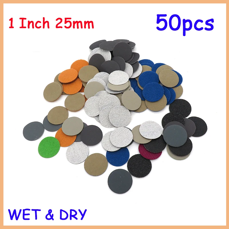 

1"(25mm) Flocking Disc Sandpaper WET & DRY Abrasive Polishing Sanding Paper 60 80 100 120 150 180 240 320 to 10000 Grit