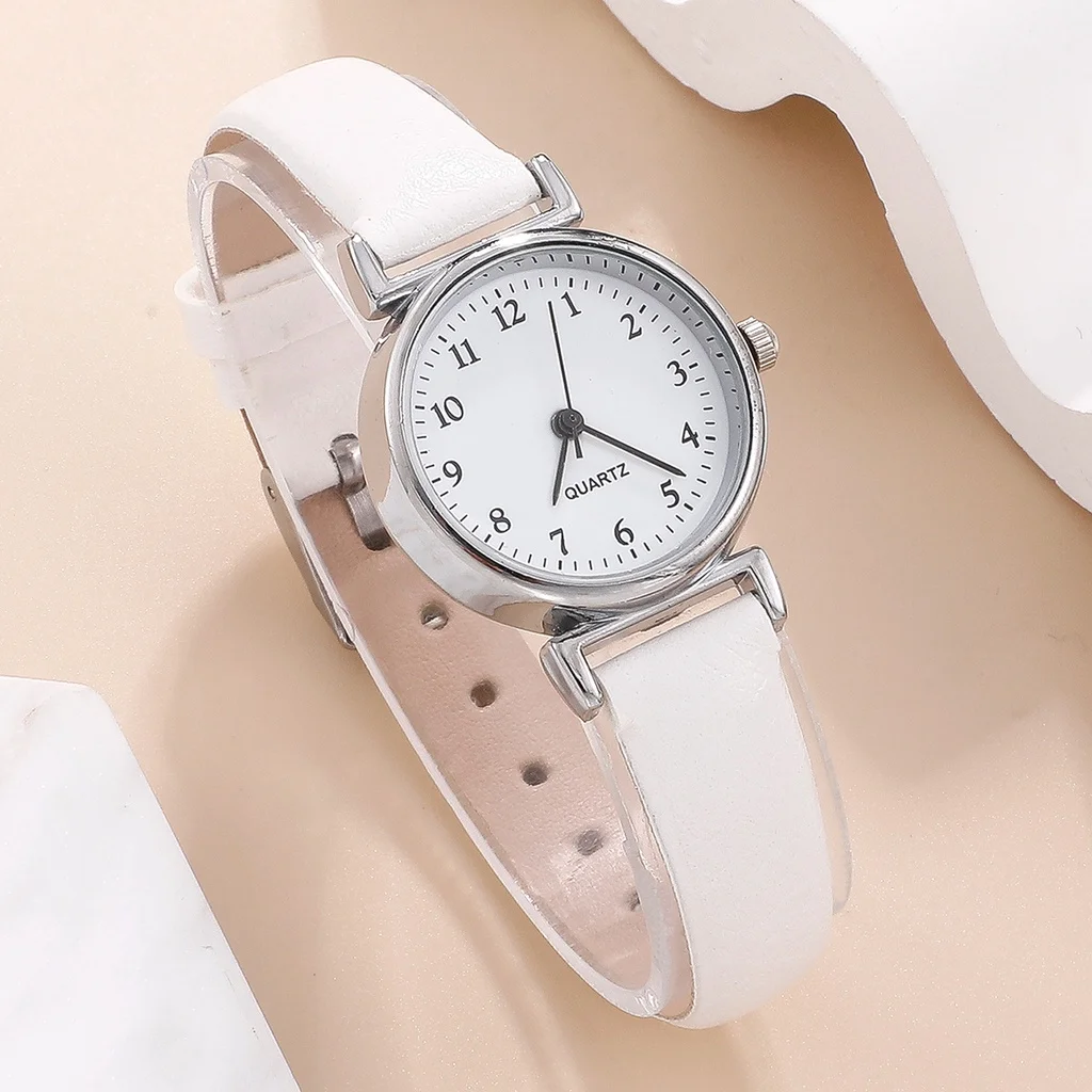 4 шт./комплект женские кварцевые часы с круглым циферблатом |