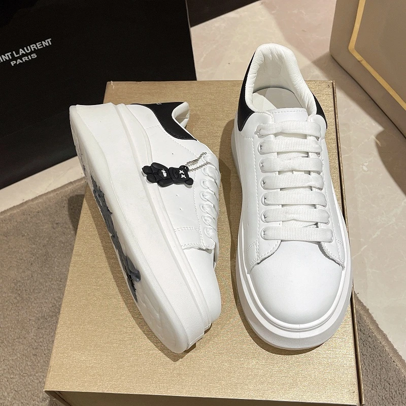 

Женские спортивные туфли, новинка весны 2023, высококачественные роскошные дизайнерские кожаные туфли на плоской платформе, Женские повседн...