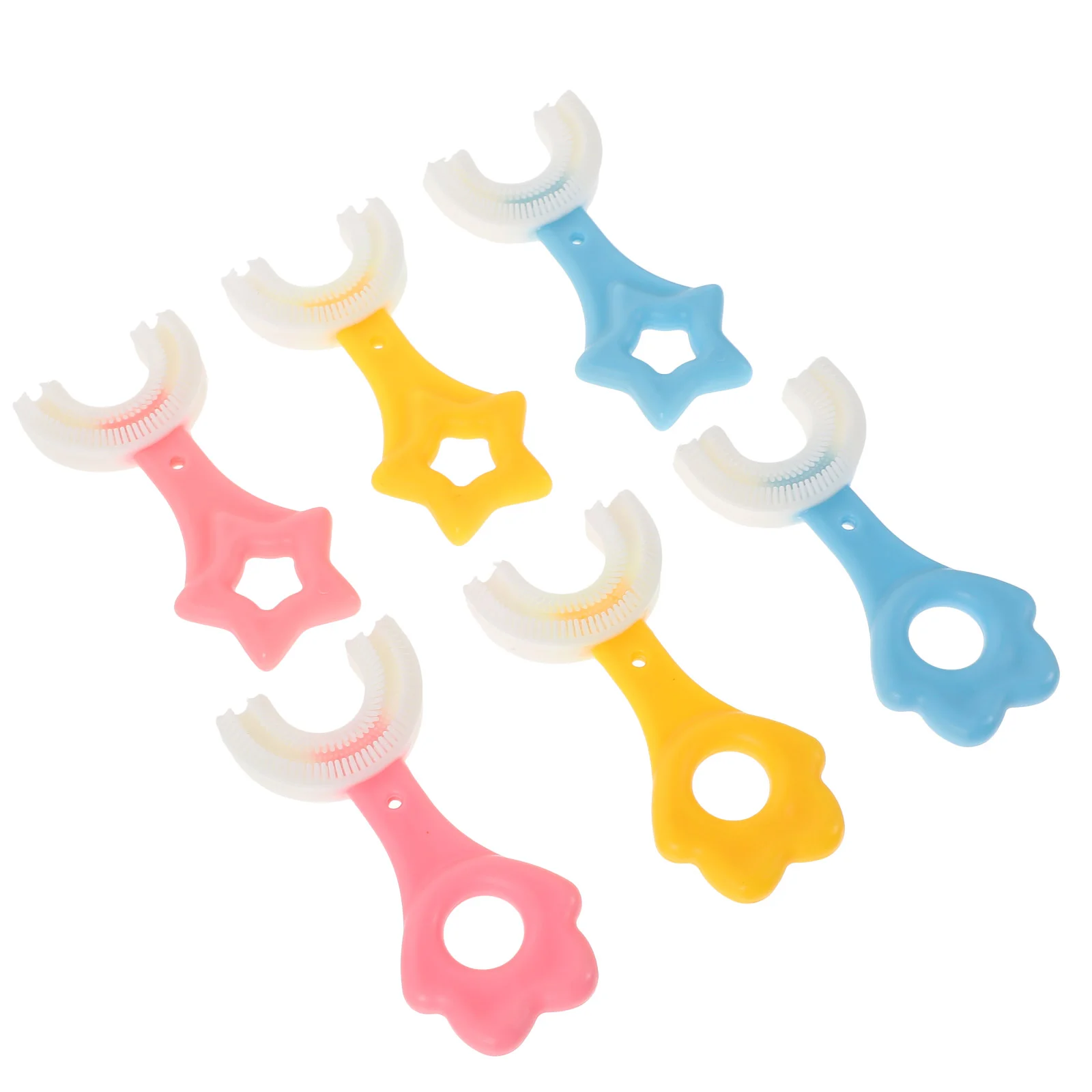 

12pcs Children Manual U-Shape Toothbrushes Lovely Handheld Toothbrushes