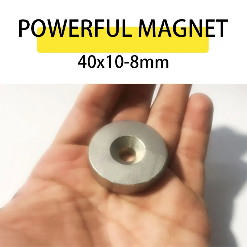 1/2/3/5 шт. 40x10-8 мм неодимовый магнит 40 x 10 отверстие 8 N35 NdFeB Круглый сверхмощный
