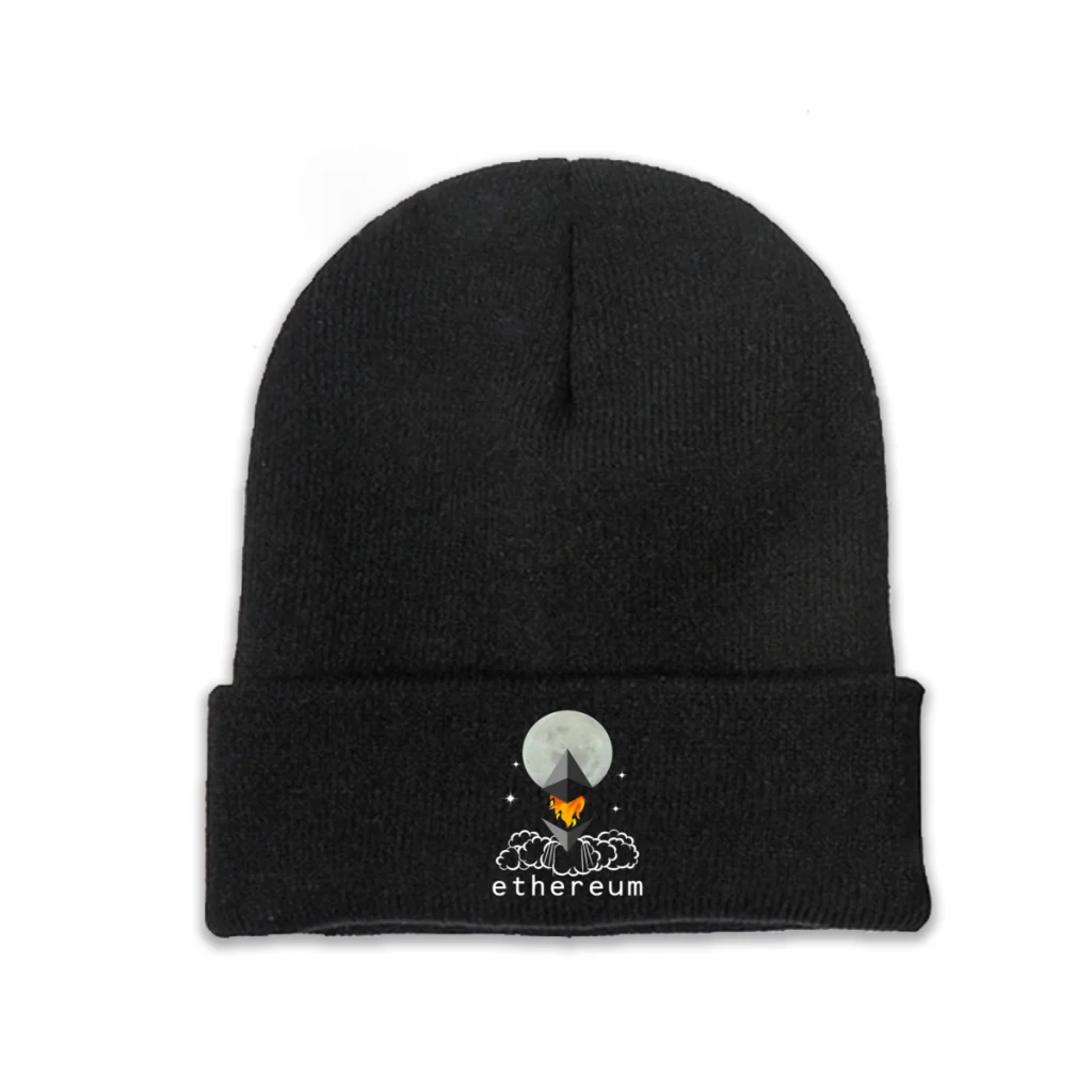 

Knit Hat Bitcoin Cryptocurrency Miners Meme Winter Warm Beanie Caps To The Moon Ethereum Men Women Fashion Casual Bonnet