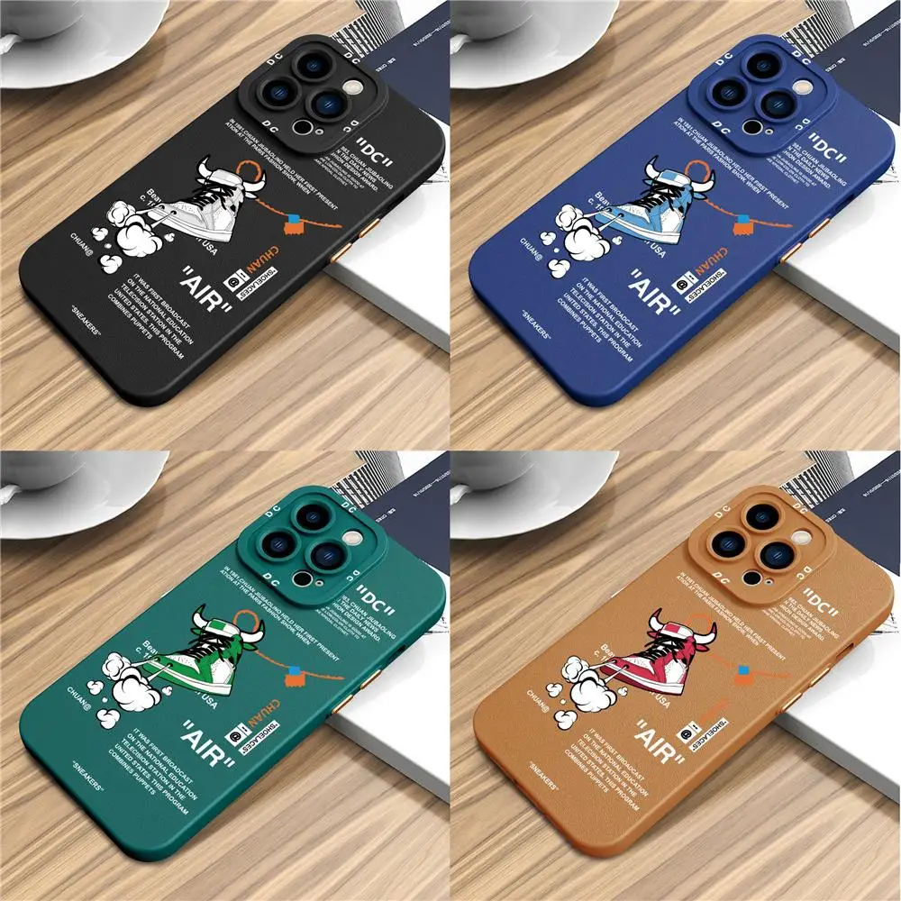 

ins Street Cute Sneakers Labels Sports Brand Phone Case For iPhone 13 12 11 Pro Max XS Max XR X 7 8 Plus Camera Protection Cover