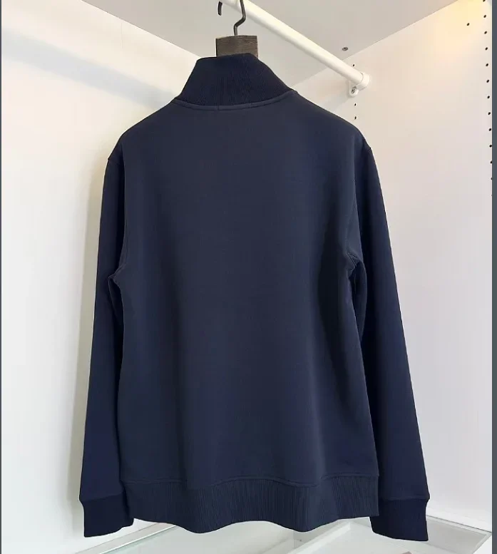 DIKU 2024 мужская бутиковая трикотажная молния с полувысоким воротником толстовка