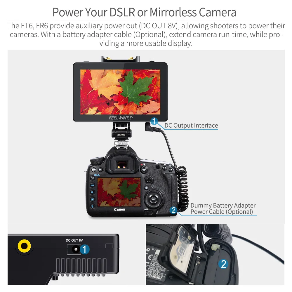 Беспроводной видеопередатчик FEELWORLD FR6 FT6 5 дюйма монитор приемника 0 07 с низкая