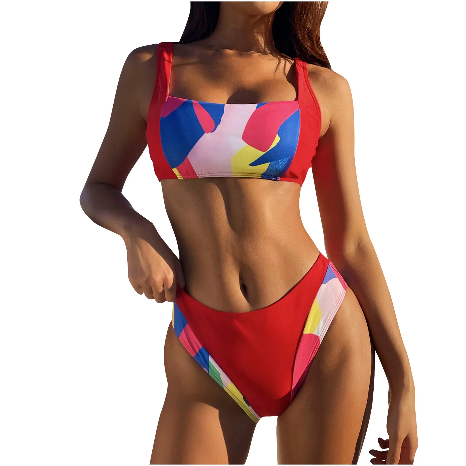 Swimsuit Containing Pad Bikini Lady Solid Chest Two Piece Sexy Fashionista Set Swimwears Tankinis Swimwears brazilian panties