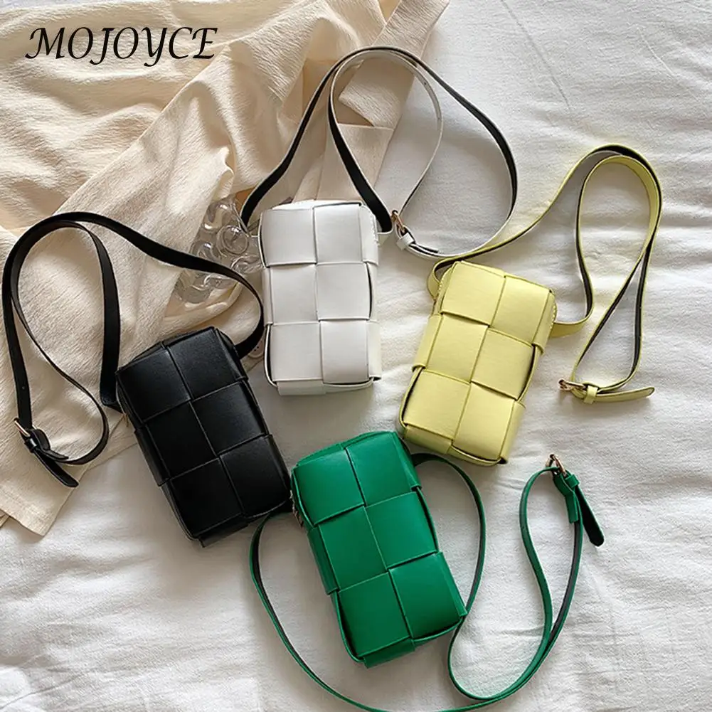 

Woven Small Waist Bags Women Design Shoulder Luxury Designer PU Leather Woven Small Shoulder Crossbody
