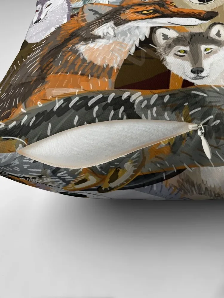 Декоративная подушка с изображением волков oclock Time to Wolf card