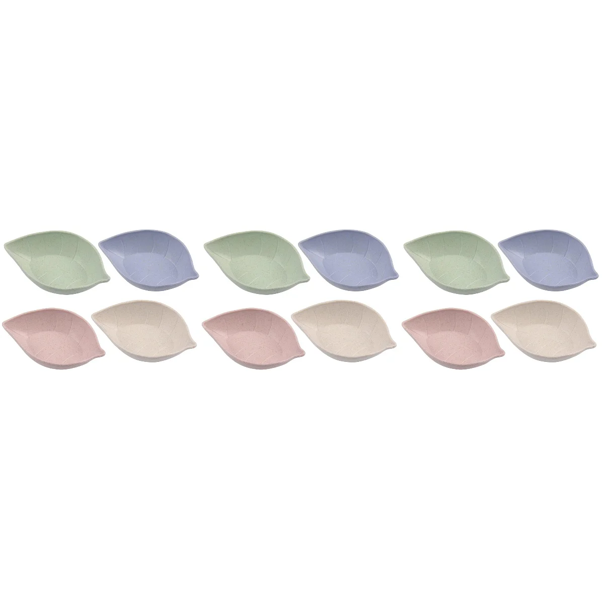 

30 pcs Wheat Straw Leaves Sauce Salt Dish Bowl Leaf Candy Snack Dish Baby Kid Rice Bowl Plate Tableware Food Fruit Container