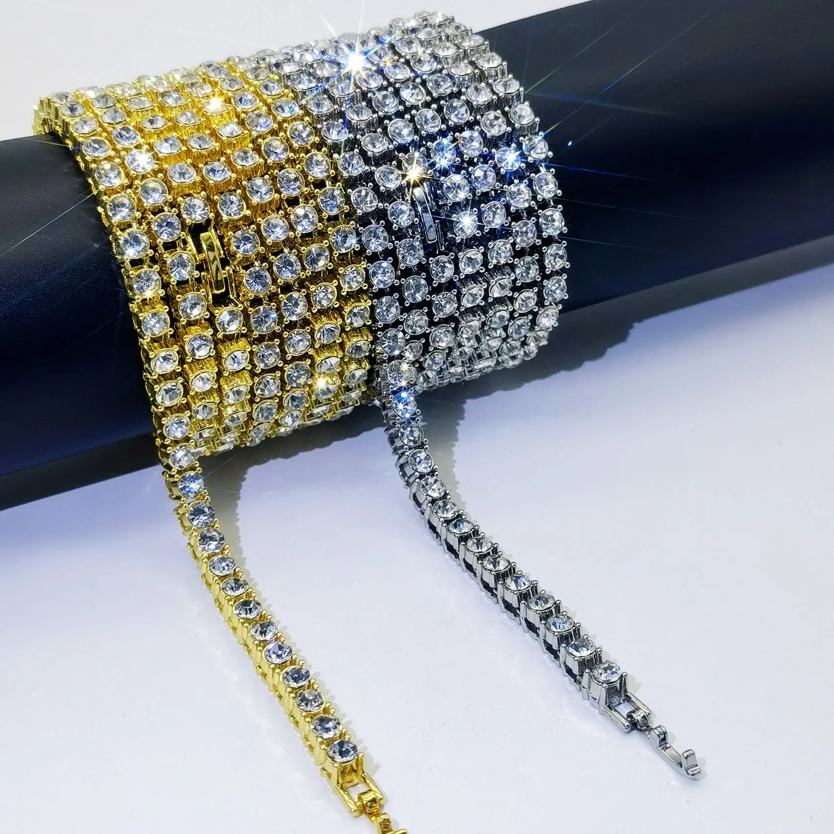 

5mm Custom Iced Out Tennis Chain Necklace For Men&Women Hip Hop Jewelry Vintage Chokers Gold Color Link Chain Accessories Gift