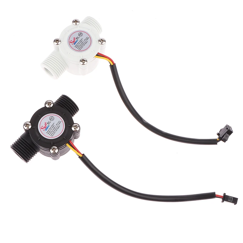 

1pc Sensor Switch YF-S201 Water Flow Sensor Flowmeter Hall Flow Sensor Water Control Liquid Flow 1-30L/min 2.0MPa Black/White