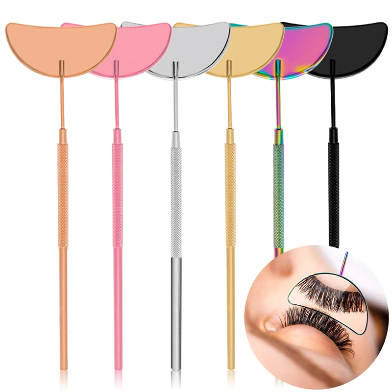 

1Pcs Multifunction Eyelash Mirror Magnifying Long Handle Lash Checking False Eyelash Stainless Steel Grafting Eyelash Supplies